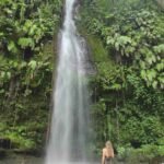 Benang Stokel Waterfall as final stop of hidden waterfall hike in Lombok