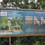 Information board at Benang Kelambu Waterfall in Aik Berik, Lombok