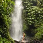 Natural Keliwun Waterfall during guided hiking experience in Lombok
