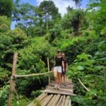 Bridge connecting village path to banana plantation hiking route in Aik Berik