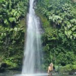 Benang Stokel Waterfall twin vertical drops.