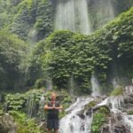 The natural tiered pools of Benang Kelambu Waterfall.