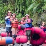 Participants starting Babak River Tubing experience at the river in Aik Berik, Lombok